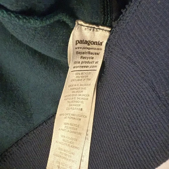 Patagonia Shearling Fleece Zip Up Jacket Borealis Green Hoodie Womens Size Small - Picture 4 of 6